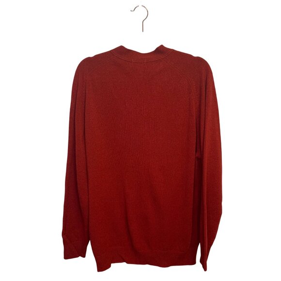 VTG L.L. Bean Mens 100% Lambswool Cardigan Button-Up Sweater Grandpa Sz Medium - Picture 2 of 7